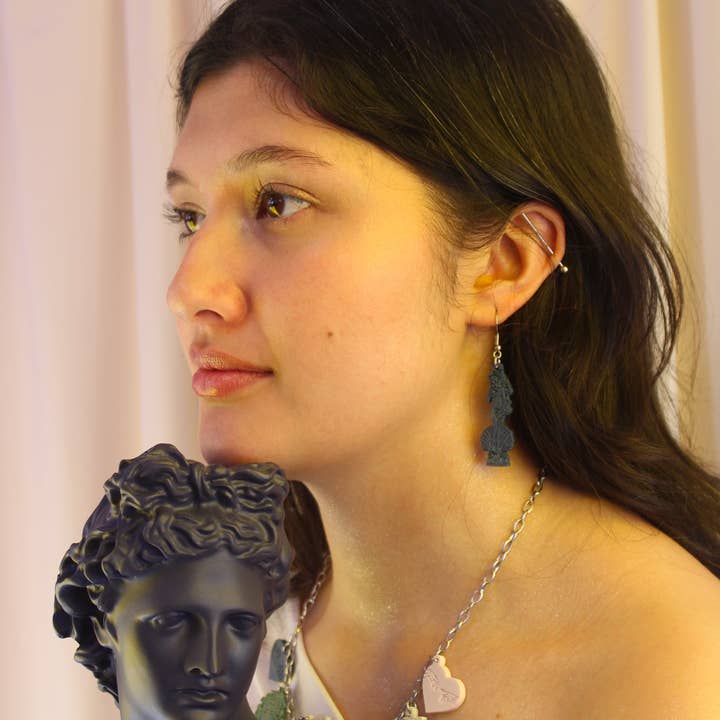Sour Cherry - Wholesale Dangle Earrings - Birth of Venus Body Earrings - Midnight Blue