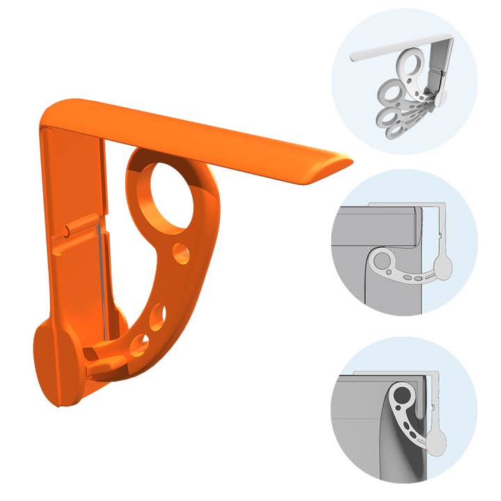 Abs Dug Klip Glossy Orange BL 4pcs for engroshandel hos Idea Casa