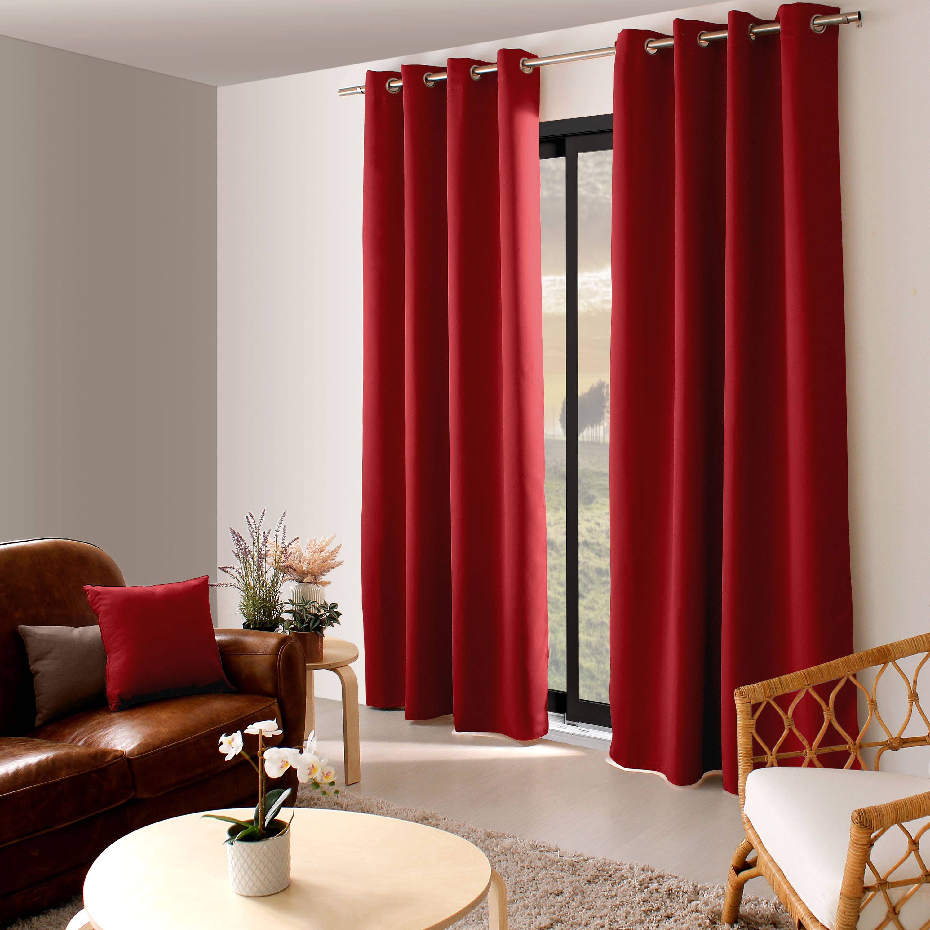 DECOSTARS - CmaDECO - Wholesale Curtain - Blackout Curtain with Grommets, 140x240cm, Liquorice Collection22