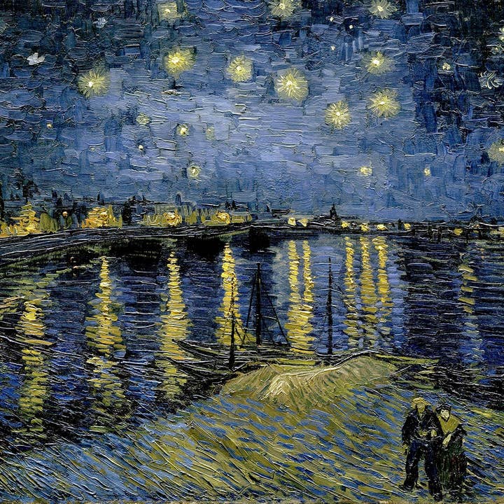 Poster by Gogh - Starry Night over the Rhône for wholesale by Esque