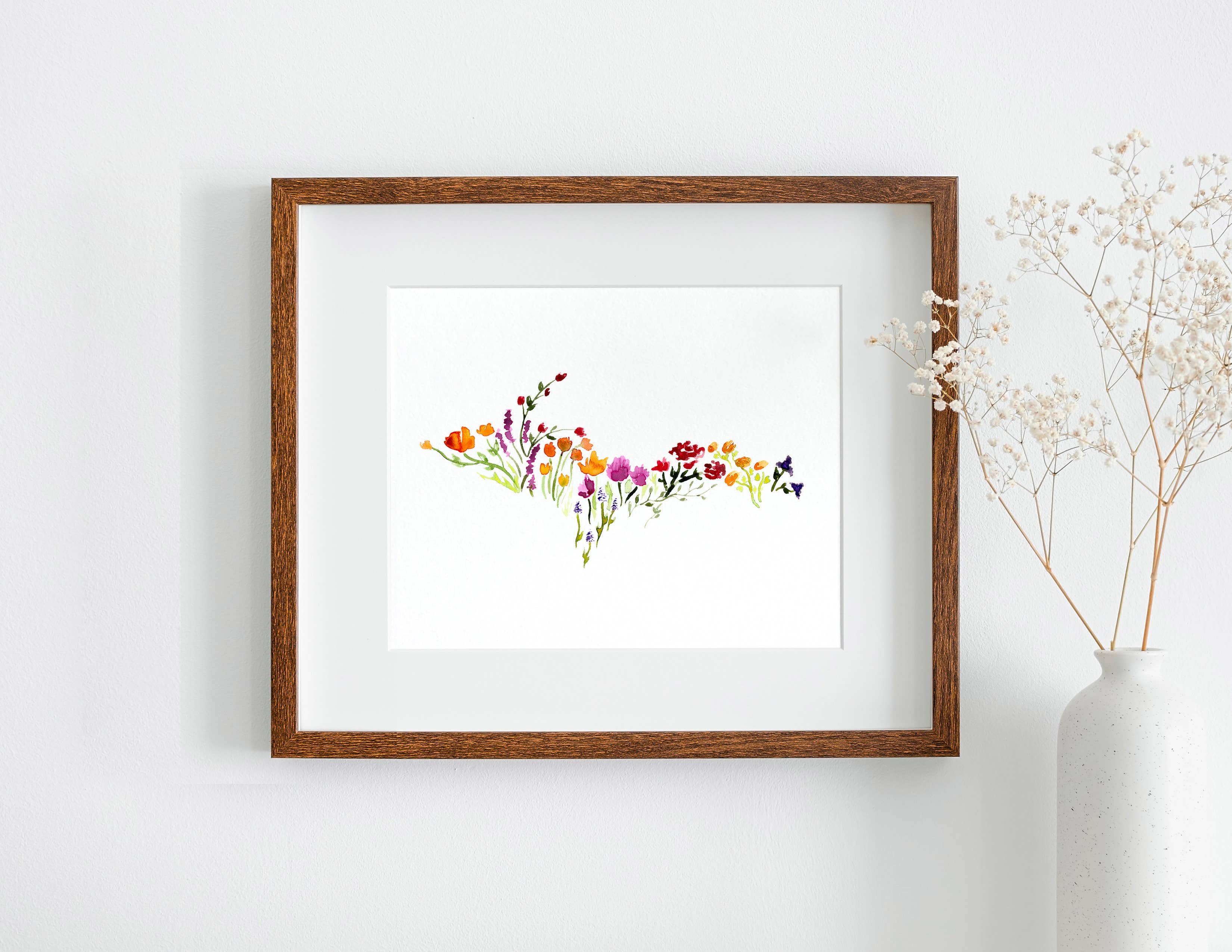 NorthHouse Creative Co. - Wholesale Art Print - Floral Michigan U.P. Watercolor Artwork Print5