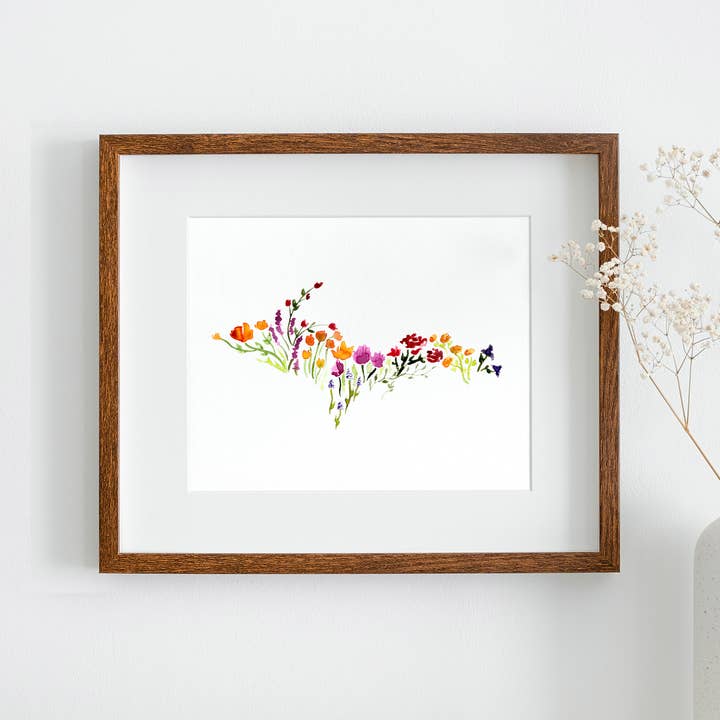 NorthHouse Creative Co. - Wholesale Art Print - Floral Michigan U.P. Watercolor Artwork Print5