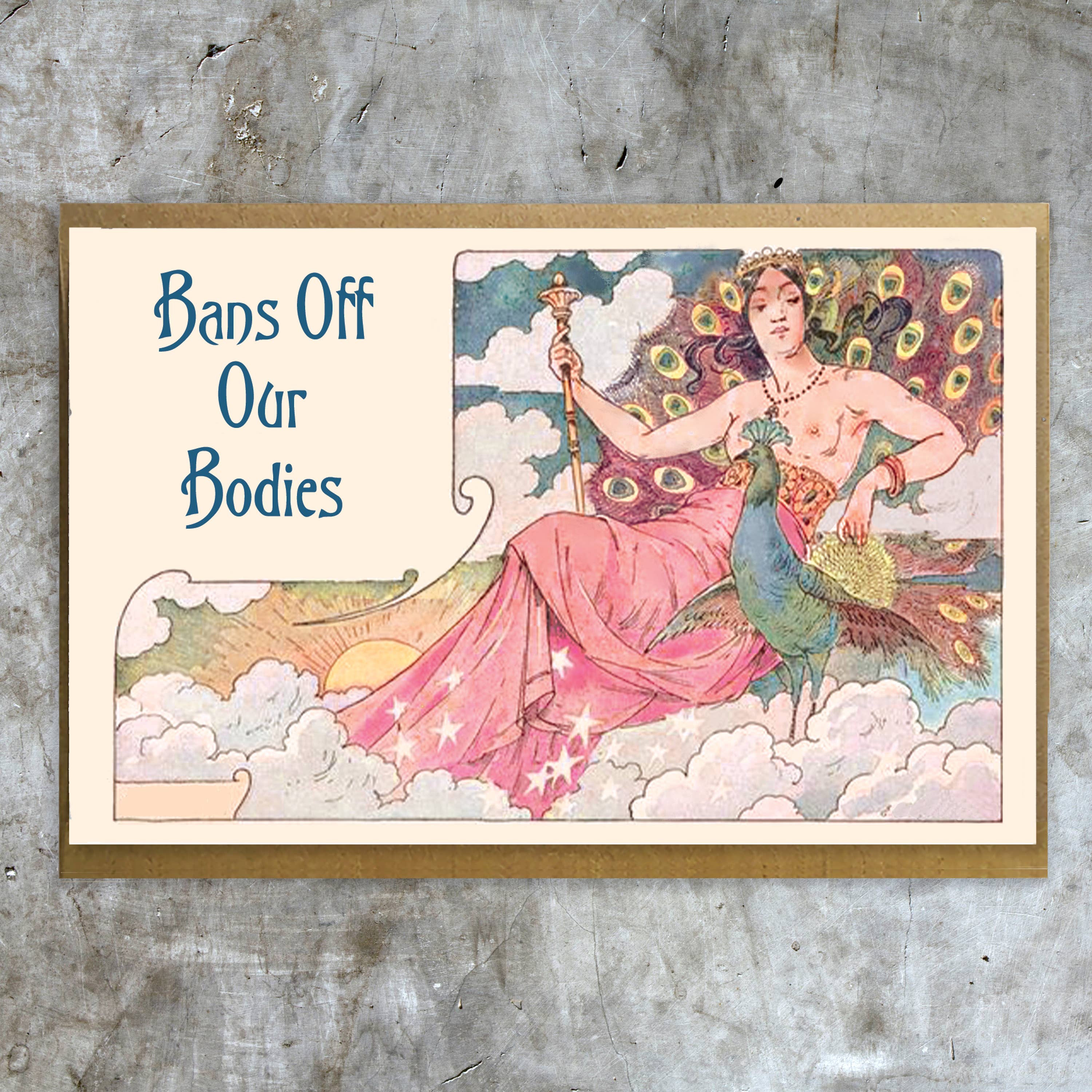 A Zillion Dollars - Wholesale Everyday Greeting Card - Bans Off Our Bodies; Pro-Choice Card; Victorious Defiant1