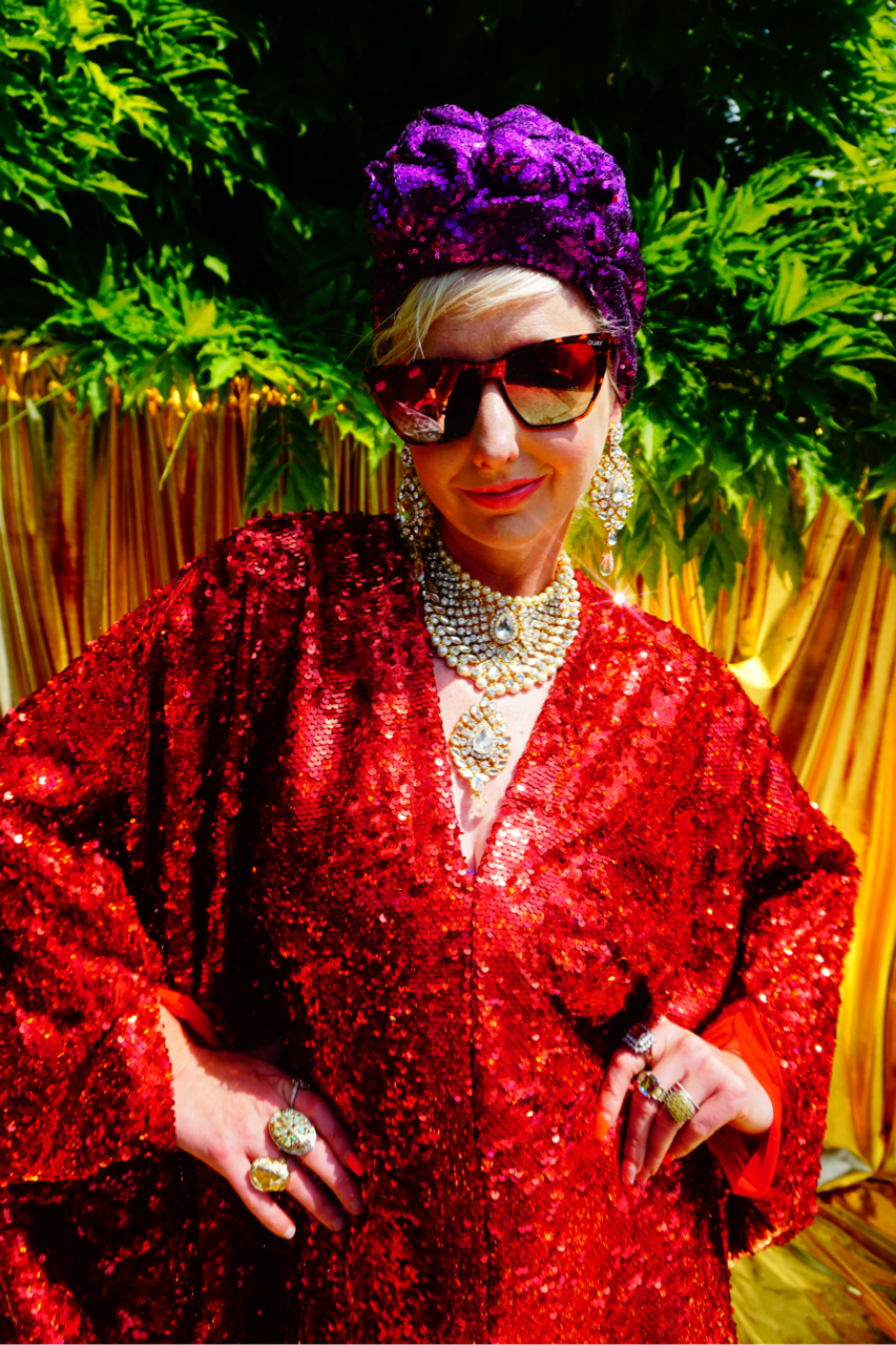 Fumbalinas – wholesale Kaftan – Women's – Red Holographic Sequin Maxi Kaftan Gown / Kimono Robe26