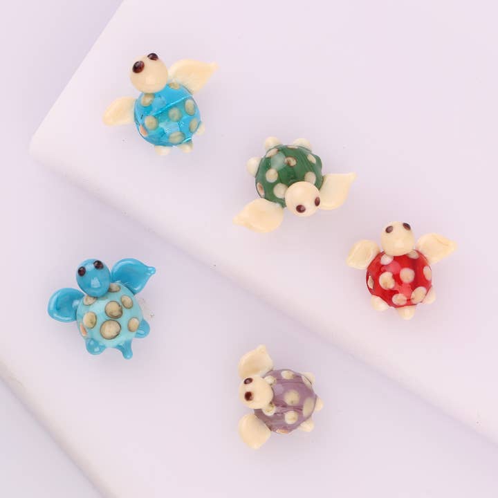 Adamodart - Wholesale Individual Charm/Pendant - Murano Glass DIY Turtle Bead, Lampwork animal bracelet charm6