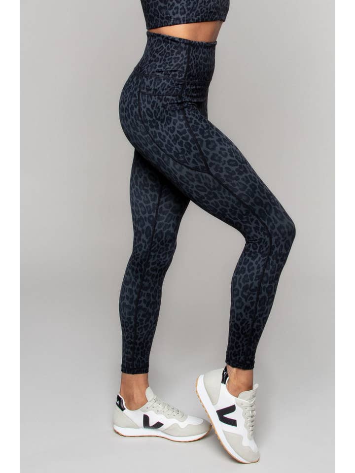 Born Nouli Activewear & Leggings - Wholesale Athletic/Lounge Leggings - Women's - Steel Nala 7/8 Pocket Legging