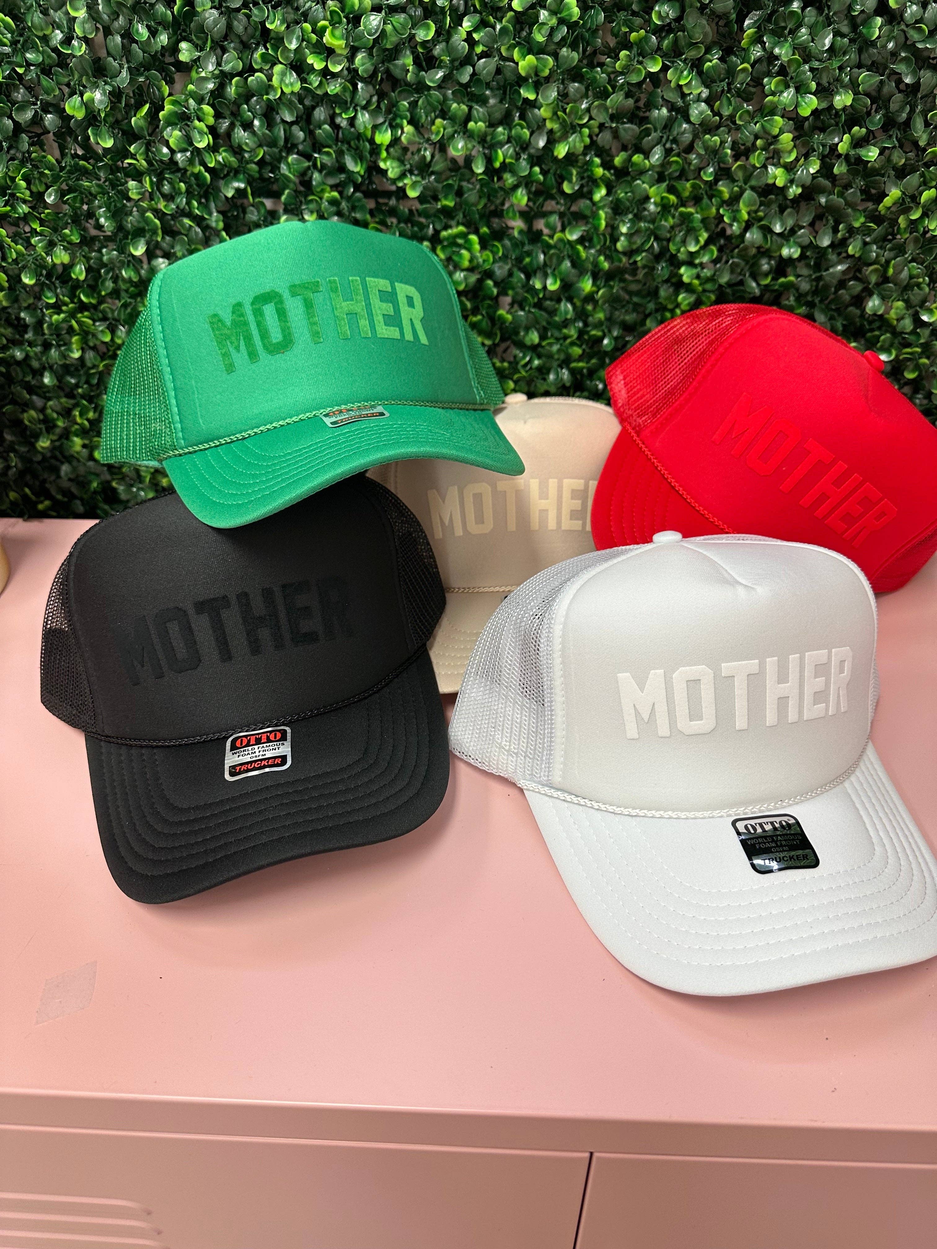 Littlebrightbird - Wholesale Trucker Hat - Women's - TOT Trucker - MOTHER - (Red on Red)1