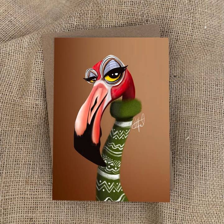 Ugly Christmas Sweater Greeting Card for wholesale by Dafri Studios