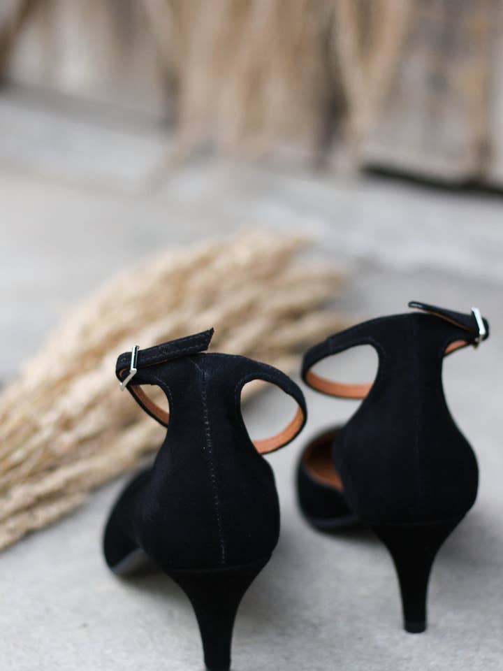 MIUMMASH DAMIAN TOMZIK - Wholesale High Heels - Women's - Handmade Suede heels (6 cm) - Elena - Black 35-424