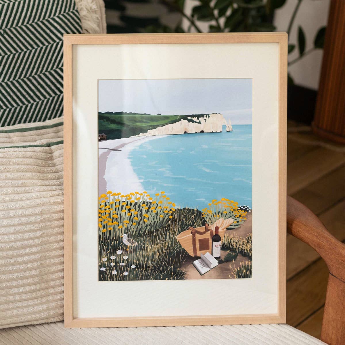 La Petite Épicerie - Vente Kit de bricolage - Number Painting Kit - Picnic à Étretat by Ananya Bhandari2