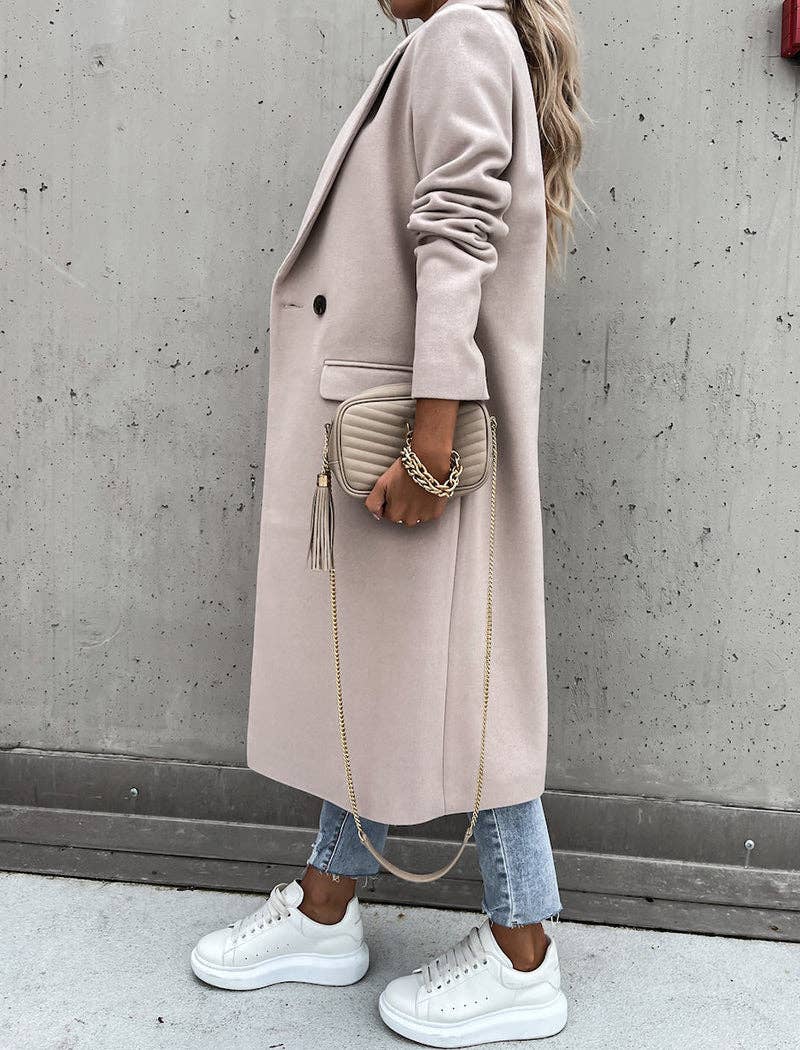 safistyle - Wholesale Coat - Women's - Double-Breasted Longline Coat18