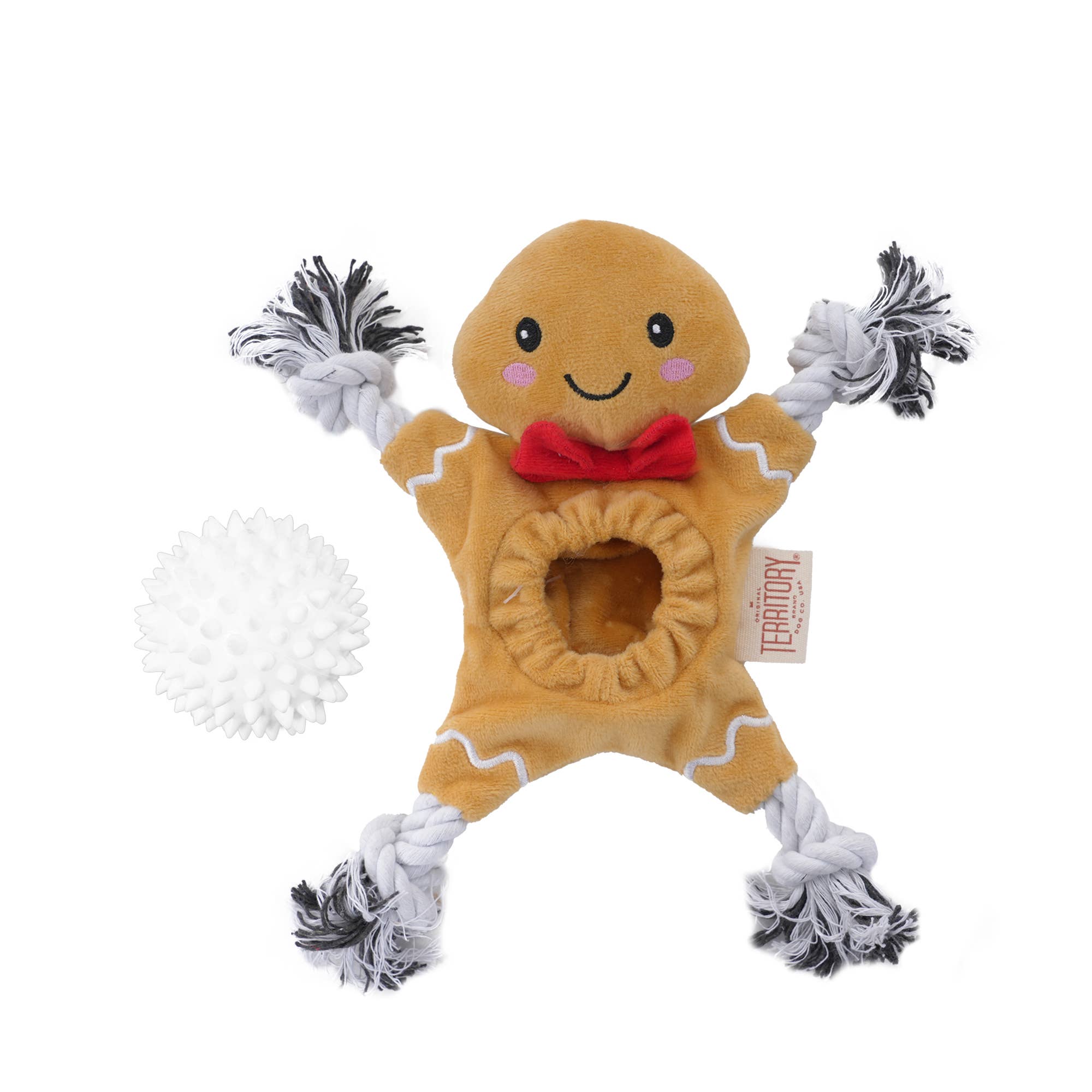 Original Territory - Vente Jouet – chien - Jouet pour chien 2-en-1 à tirer et rapporter en pain d'épice1