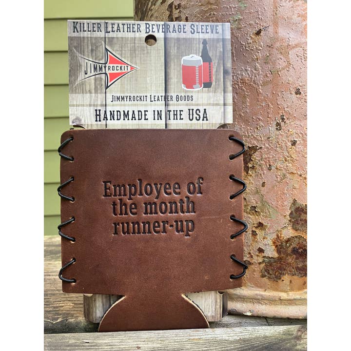 Läder Koozie - Månadens Anställd Tvåan för wholesale av Jimmyrockit