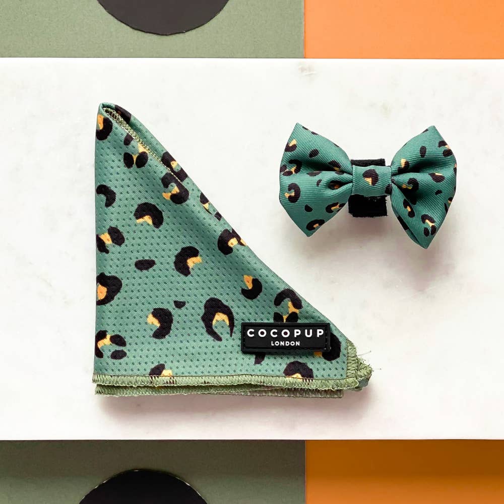 Cocopup London - Wholesale Pet Bandana - Dog - Khaki Leopard Bandana