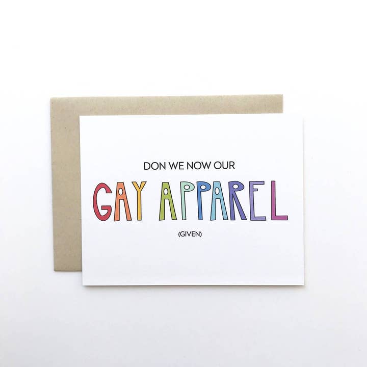 PAGEFIFTYFIVE - Venta al por mayor Tarjetas de felicitación - Tarjeta Don We Now Our Gay Ropa