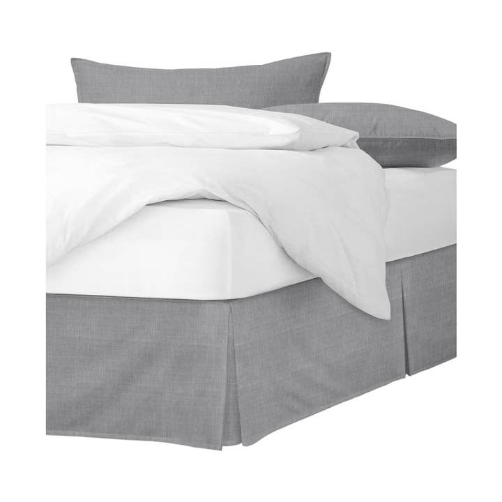 Austin Gray Bed Skirt for wholesale by 6ix Tailors Fine Linens