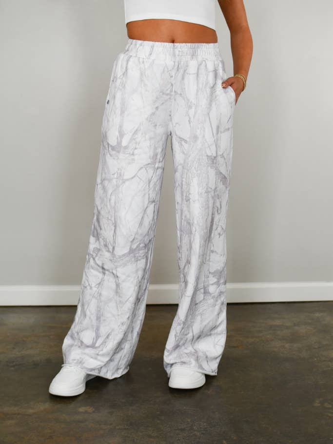 TooLooLah - Wholesale Lounge Sweatpants/Joggers - Women's - Baseline Straight Leg Joggers - White Camo1