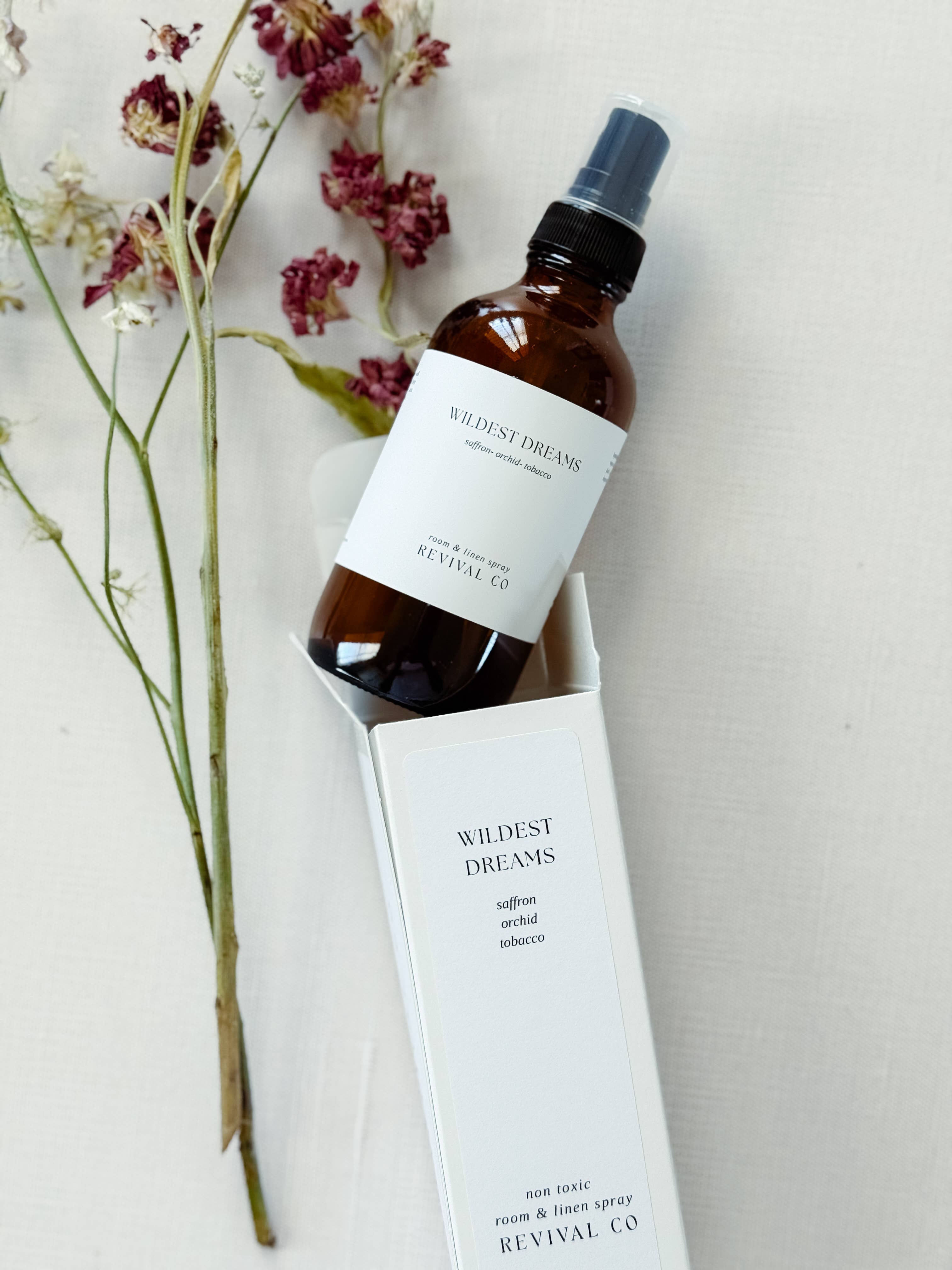 Revival Co - Wholesale Linnenspray - Wildest Dreams/ Saffraan- Tabak- Orchidee/ Kamer + Linnen Spray2