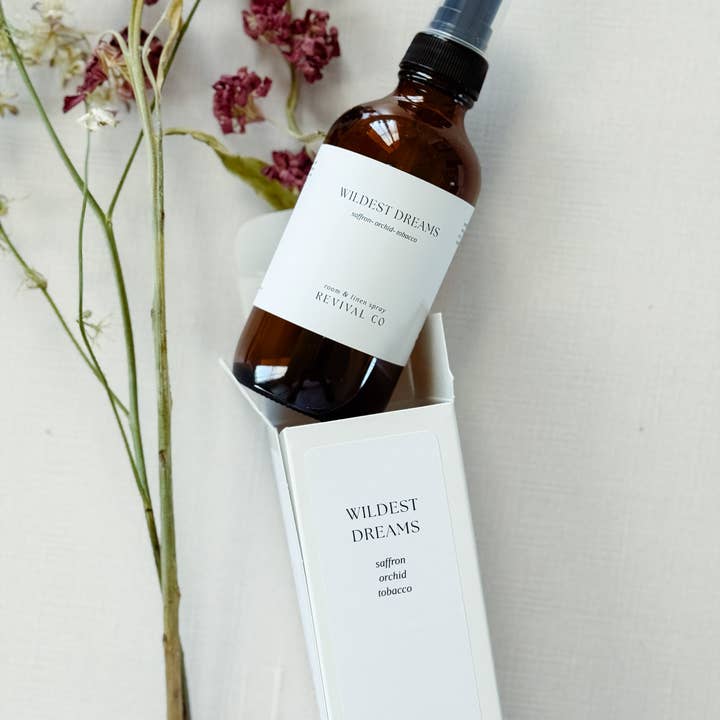 Revival Co - Wholesale Linen spray - Wildest Dreams/ Saffron- Tobacco- Orchid/ Room + Linen Spray2