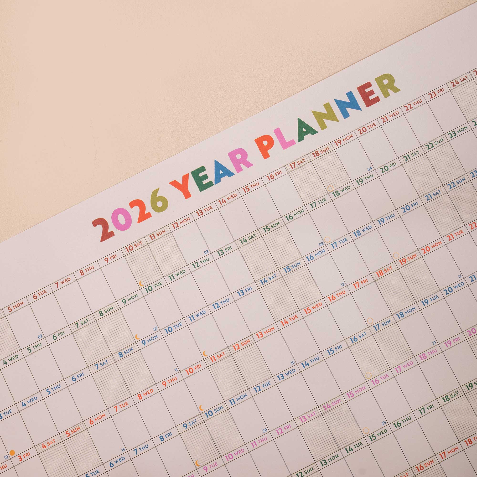 Good Tuesday (Once Upon a Tuesday) - Vente Agendas - Planificateur mural 2026 | Paysage | Arches Play Nice | Recyclé1