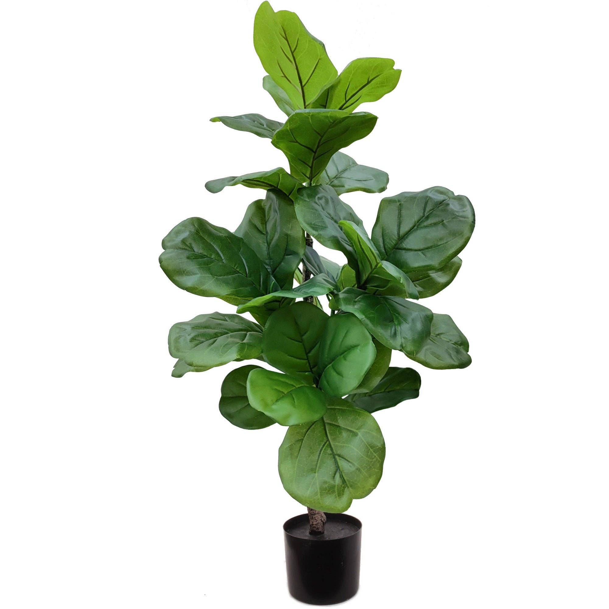 Larksilk - Wholesale Artificial plant - Silk Fiddle Leaf Ficus Tree 30 Leaves House Plant In Black P0