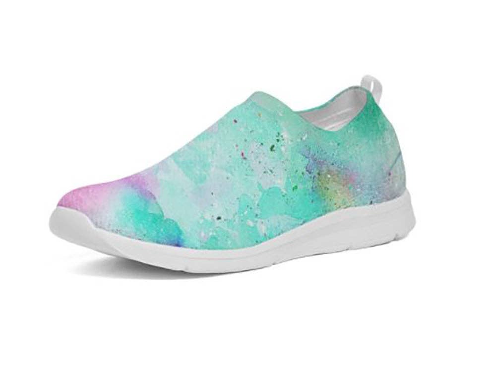 WickedYo - Wholesale Lifestyle Sneakers - Women's - Fly-knit Slip-on Sneakers- Tie Dye Design. Casual Comfy Shoes for Women. WickedYo8