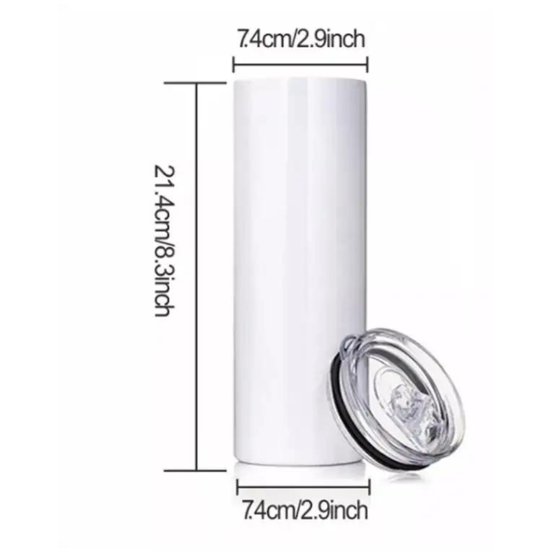 One Stop Cups - Wholesale Insulated Mug/Tumbler - 20oz Blank Sublimation Straight Skinny Tumbler2