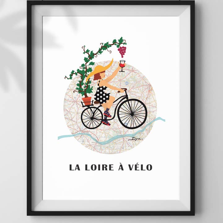Loire à Vélo Poster for wholesale by MIREILLE & RAYMOND