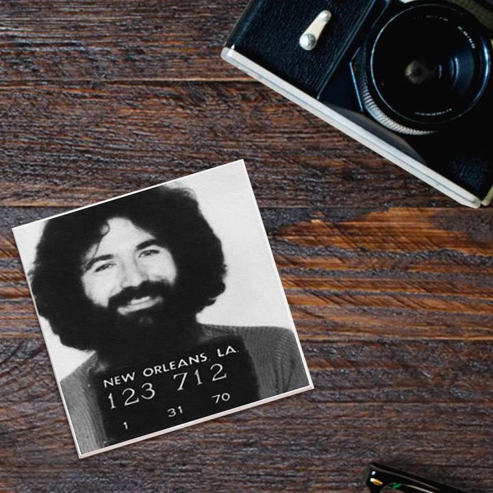 Lucky Mfg. Co. - Wholesale Coasters - Jerry Garcia Mugshot Coaster