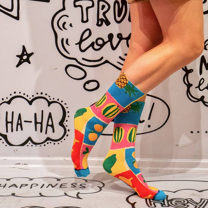 Frugtpose Sokker – Frisk Marked Sjov til Dine Fødder for engroshandel hos Jolly Goody