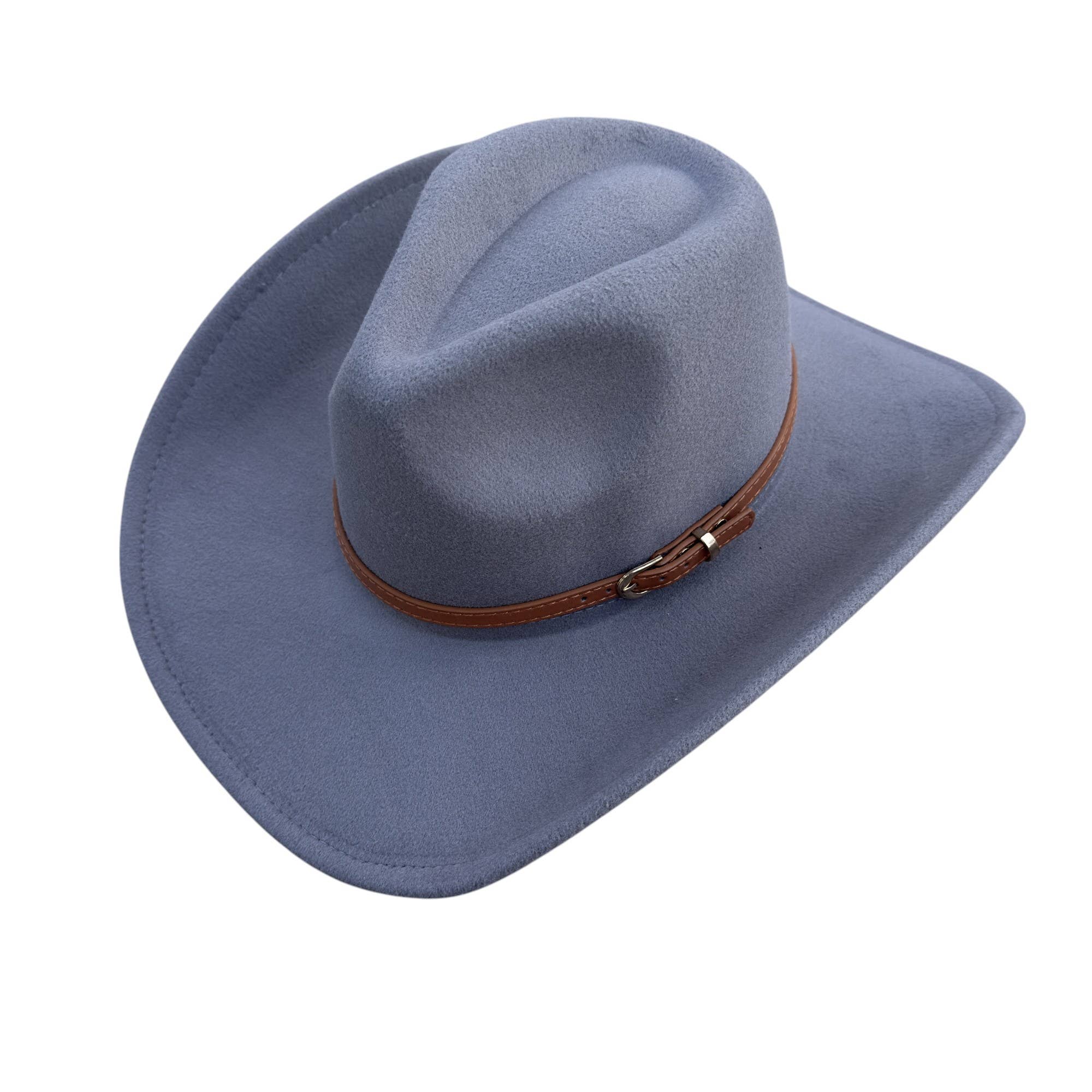 Portia Hat - Wholesale Cowboy Hat - Women's - Vegan Cowboy Hat – Western Charm with Belt Detail9