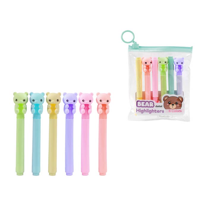 Mini highlighters - Teddy Bear for wholesale by I-Total, I-Drink