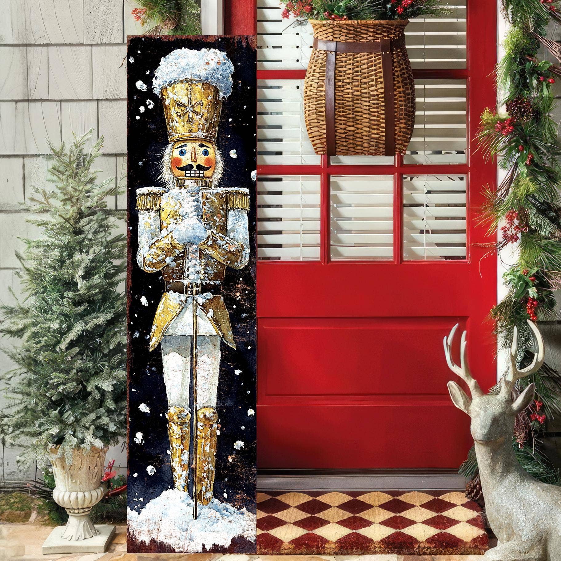 TX USA Corporation - Wholesale Christmas Decoration - Festive Nutcracker Christmas Welcome Porch Sign | Vertical Outdoor Holiday Decor7