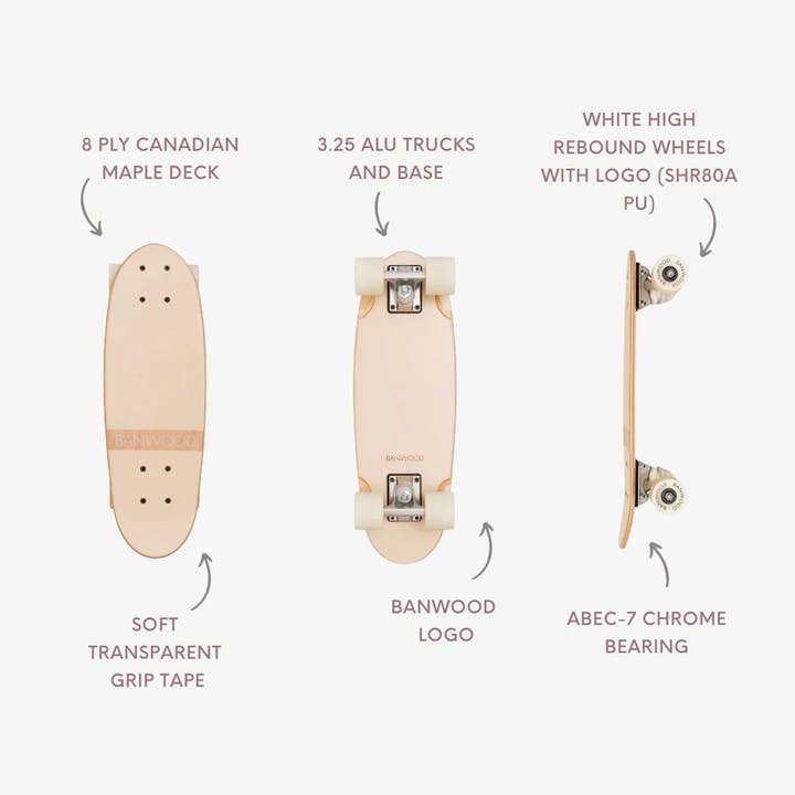 Banwood SL Europe - Wholesale Bike/Scooter - Kids - BANWOOD SKATEBOARD - CREAM 2