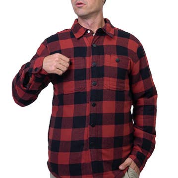 PLAID JACKET WITH SHERPA LINING - SMF239173 for wholesale by Silver Jeans