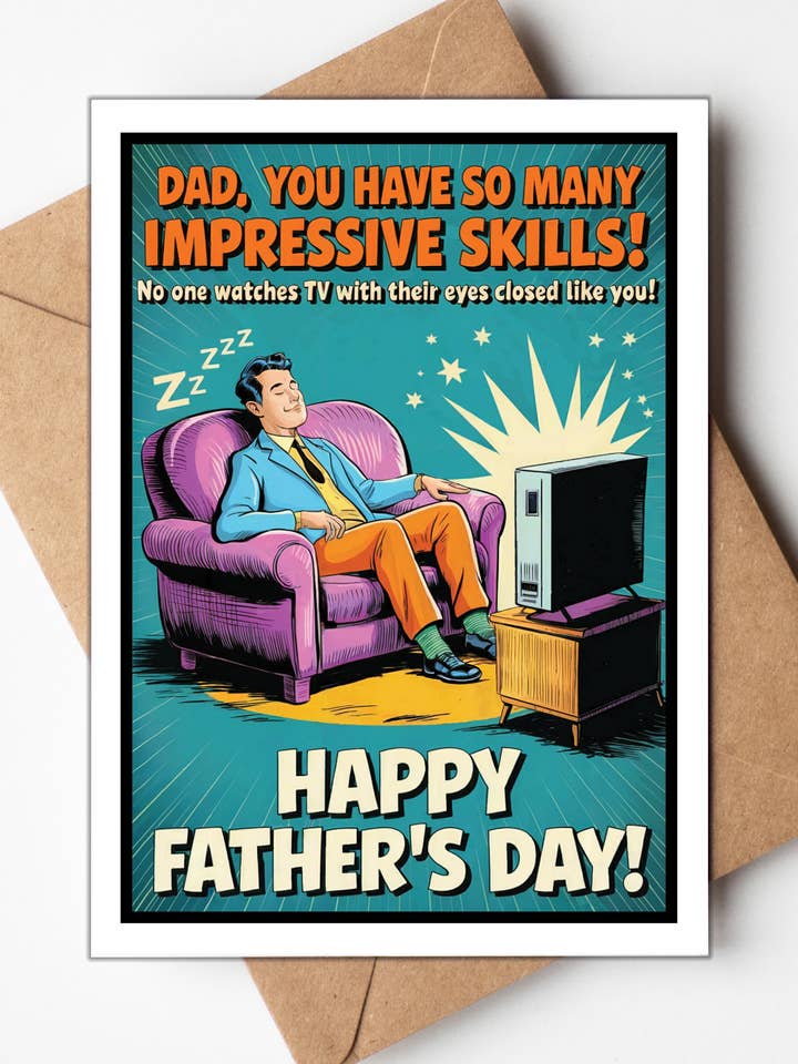Funny Fathers Day Cards | Fathers Day Gifts | Made in USA for wholesale by Greeting Cards by Katie Doodle & Gifts by Matchbox Card Co