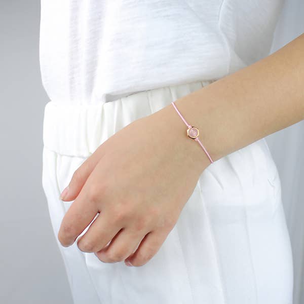 LA MENO - Wholesale Charm/Dangle Bracelet - [LALA] Love - Rose Quartz Bracelet2