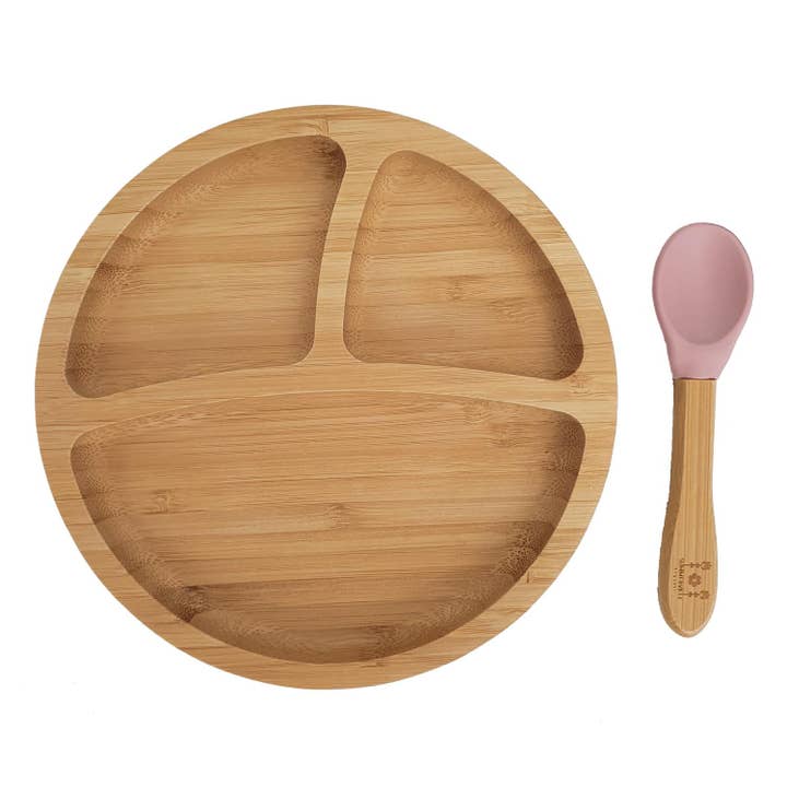 Summerville organic - Wholesale Dinnerware Set - Kids & Baby - Kids Bamboo Tableware Round Pale Mauve