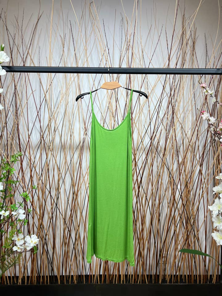 L'Emotion - Wholesale Dress - Women's - Short Light Tank Dress with Thin Straps Simple