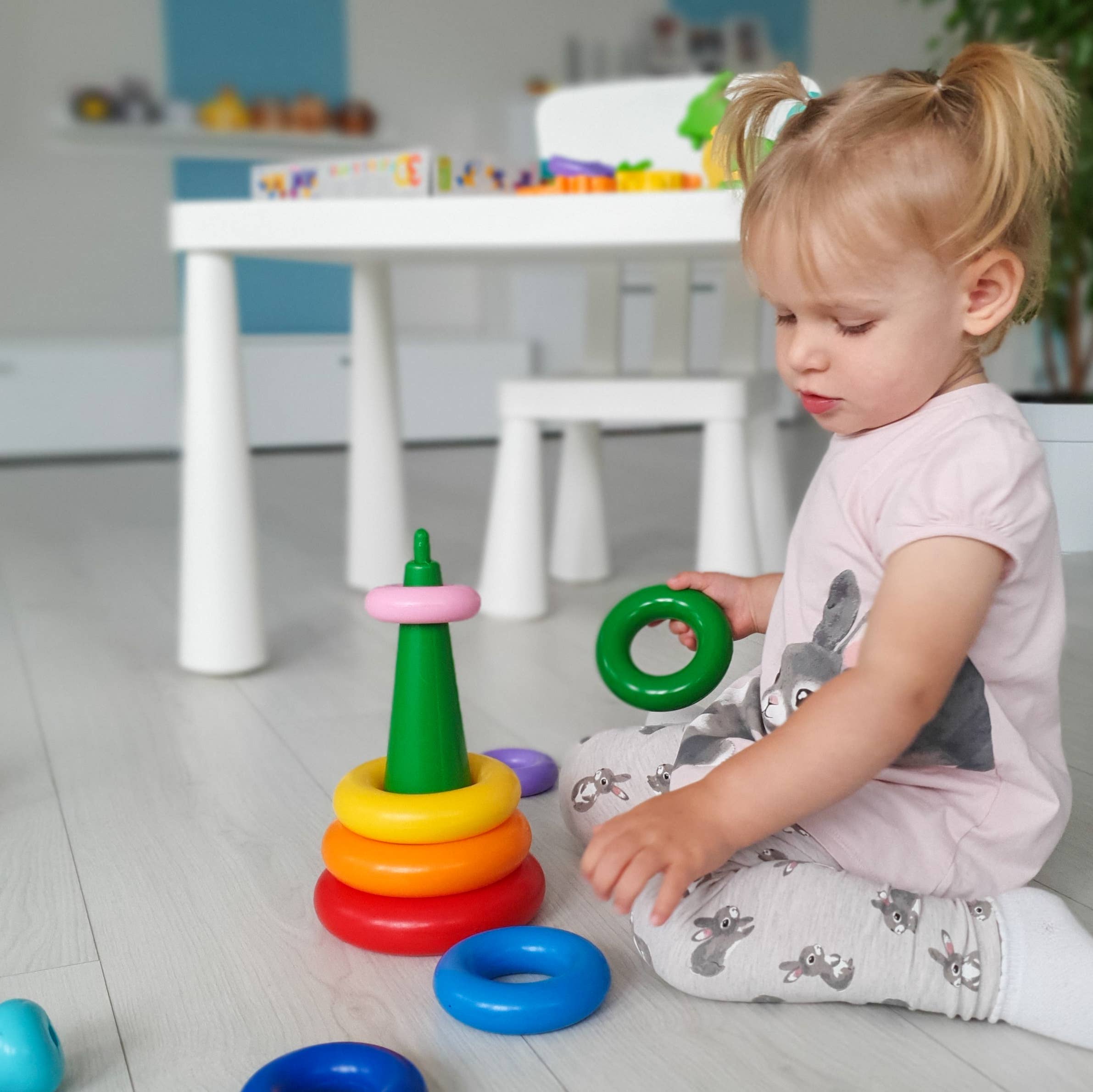 Lotus Pharmacy & Kids Boutique - Wholesale Stacking Rings Game - Baby - Educational toy "Pyramid" LUX in a box, Tigres2