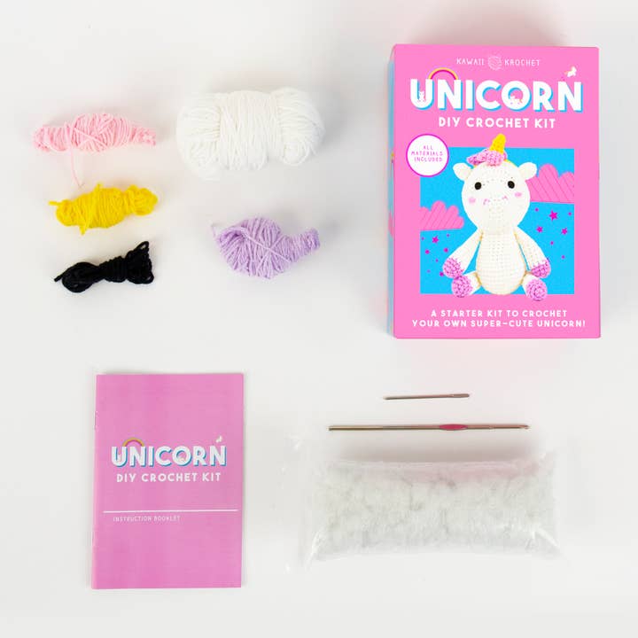 Gift Republic - Wholesale DIY Craft Kit - Kids - Cute Unicorn DIY Kawaii Crochet Kit