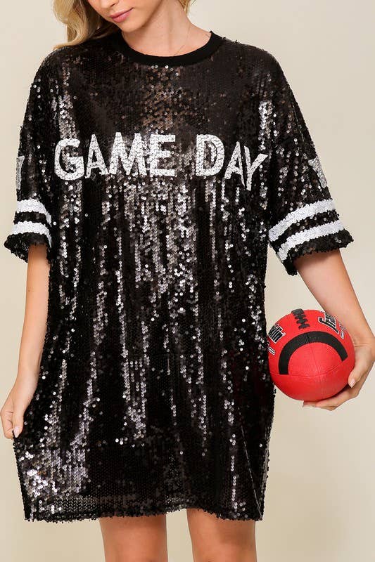 Vanilla Monkey – wholesale Tunic – Women’s – Game Day Sequin Over Sized Top4