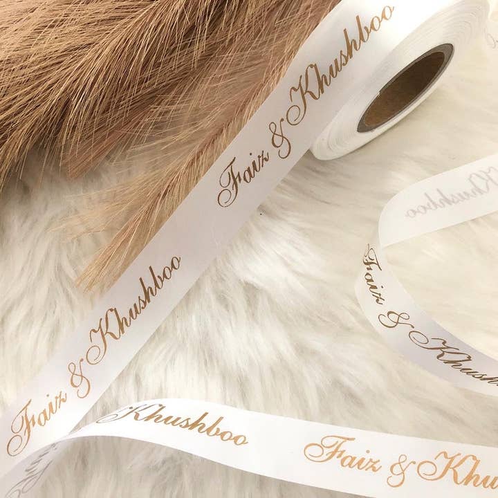 5/8” Wedding Favors Printed Ribbons for wholesale by Add Ribbons Co.