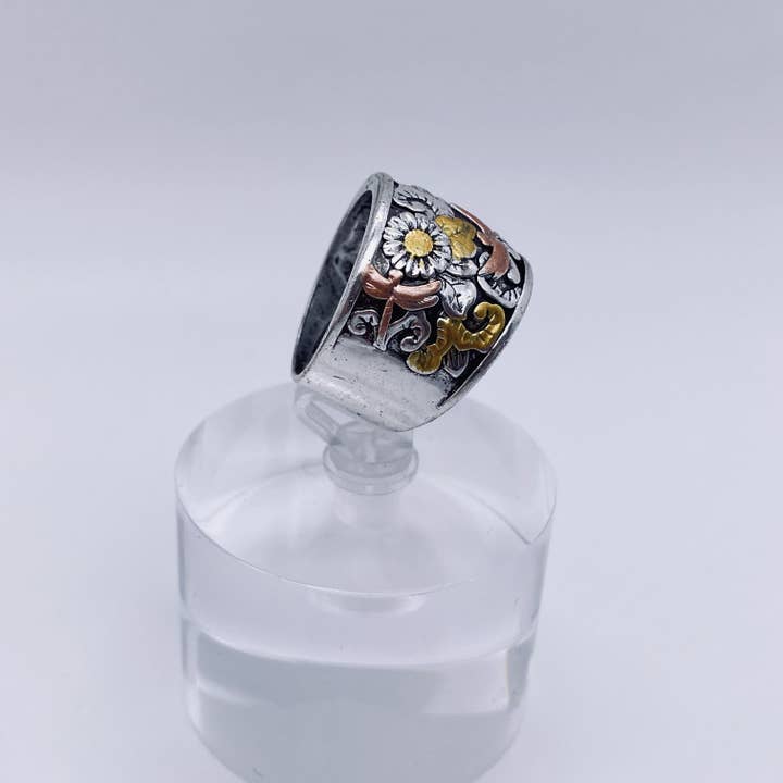 Mio Queena - Wholesale Cocktail/Statement Ring - Retro Dragonfly Carved Ring1