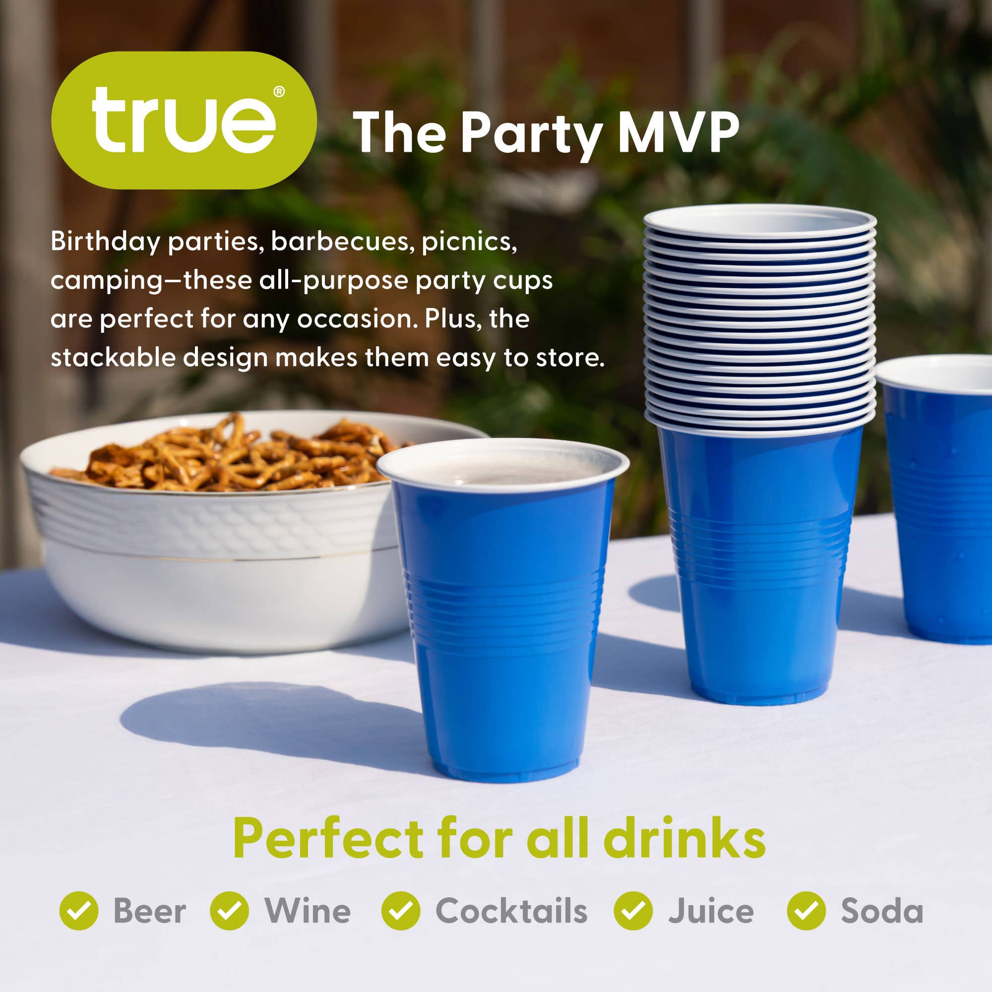 TRUE - Wholesale Disposable Cup - Party Disposable Plastic Cups Pack of 50 ASST COLORS27