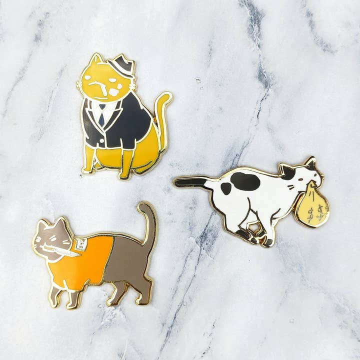 Criminal Cats - Thief, Mob Boss, and Prisoner for wholesale by Made by Squeak