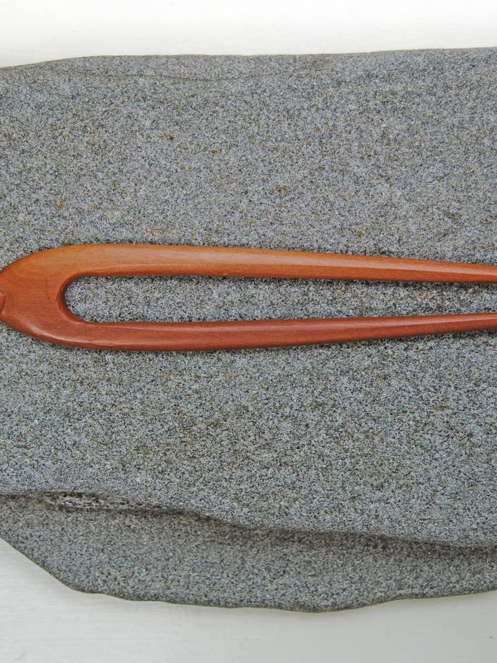 Sawo Wood Carved Hairstick for wholesale by Nusantara Inc.