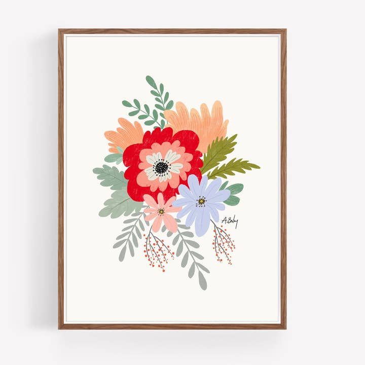 Fleurs de printemps - imprimé floral pour la vente par Annie Bailey Art