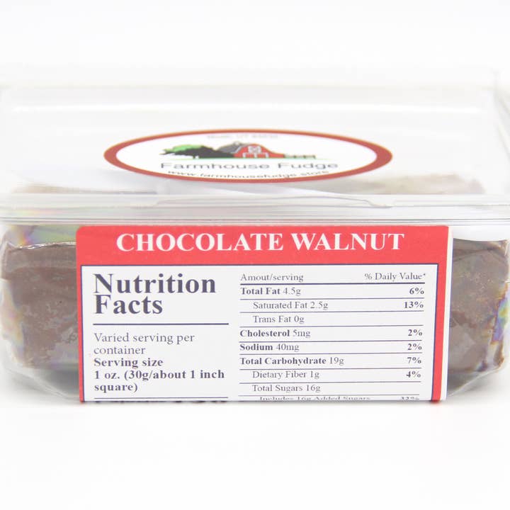 Farmhouse Fudge - Wholesale Fudge - Chocolate Walnut Fudge 8 oz.