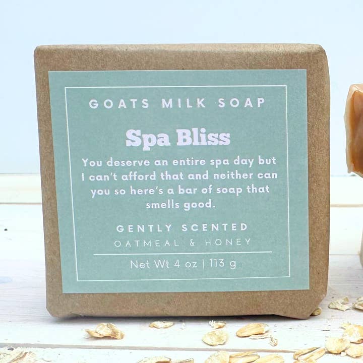 Oatmeal and Honey | Funny Soap | Goat Milk Soap | 4 oz for wholesale by Falcone Farm